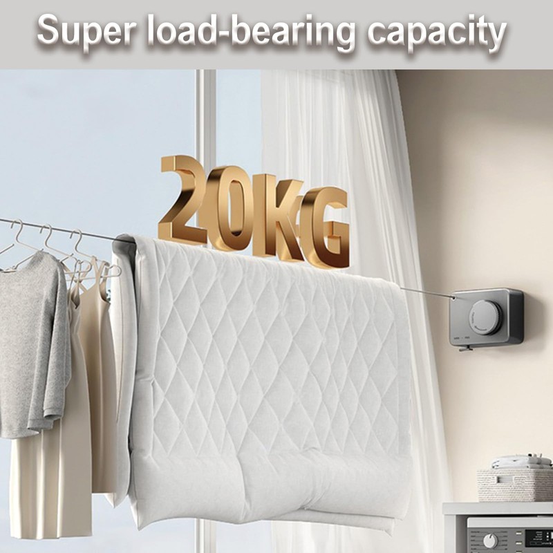 Retractable Washing Line, Extendable Washing Line 4.28 m, Washing Line