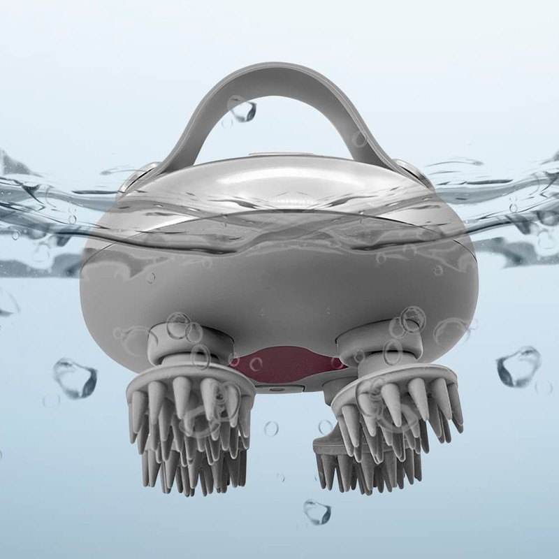 Scalp Massager, with 3 Kneading Modes and 8 Removable Claws