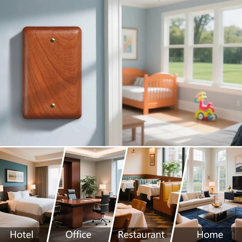 YDJSA Cherry Wood Blank Wall Plate Cover Decorator Style Perfect