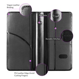 CoBak Car Registration and Insurance Holder - Vehicle Glove Box Car Organizer,Auto Truck Comparment Accessories Case with Magnetic Closure for Driver License,Cards