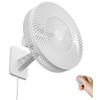 LEMOISTAR 12" Wall Mounted Fan with Remote Control, 90° Oscillating,