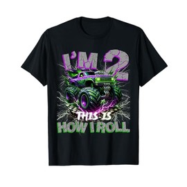 Im 2 Years Olds Monster Truck 2nd Birthday Boy Gifts Outfit T-Shirt
