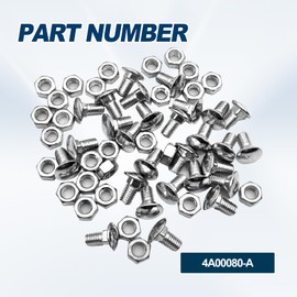 56-Piece Stainless Steel Bumper 28 Bolts & 28 Nuts Kit - Fits 1964-1972 Chevelle, El Camino, Monte Carlo, GTO, Cutlass, Nova - Front & Rear Replacement (OE #4A00080-A)