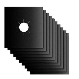 10 Pack Gas Stove Burner Covers, BetterJonny Non-stick Stovetop Burner Liners Gas Range Protectors for Kitchen, Size 10.6” x 10.6”, Double Thickness 0.2mm, Cuttable, Dishwasher Safe, Easy to Clean