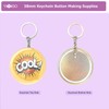 YiiYiiGO Button Maker Keychain Supplies, 50 Sets Pin Making Kit
