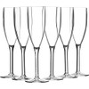 SECO 190ml Reusable Polycarbonate Champagne Flute/Glass, Pack of 6, Easy