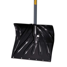 True Temper 1627200 Poly Snow Shovel/Pusher with Straight D-Grip Steel Handle, 18 Inch