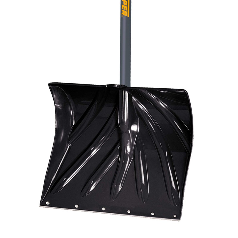 True Temper 1627200 Poly Snow Shovel/Pusher with Straight D-Grip Steel