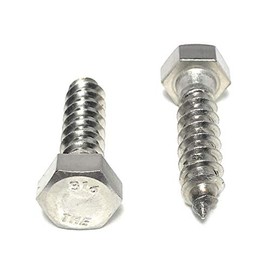 3/8 x 1-1/2" 316 Stainless Steel Hex Head Lag Bolts Lag Screws Marine Grade (10 Pieces)