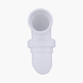 Charlotte Pipe 1-1/2" P-Trap Pipe Fitting - with Union Plastic Nut Schedule 40 PVC DWV (Drain, Waste and Vent) Durable, Easy to Install, and High Tensile for Home or Industrial Use (Single Unit)