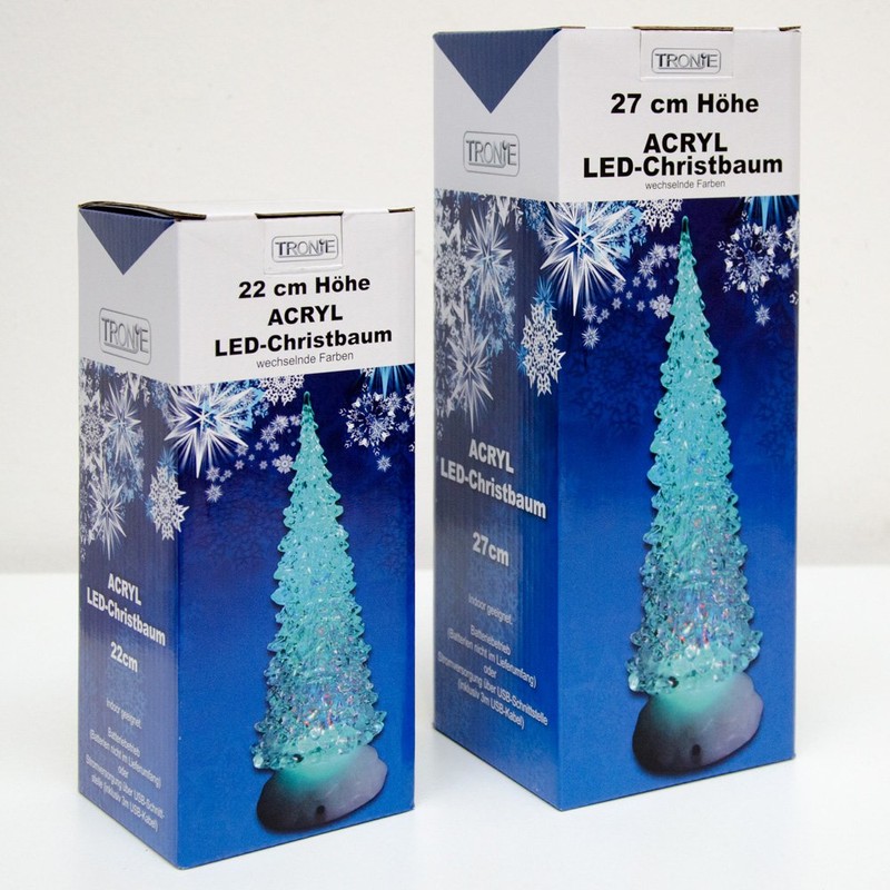 Tronje LED Christbaum 27cm Weihnachtsbaum mit Timer USB Tannenbaum beleuchteter