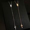 Meztole Cross Necklace for Women Cross Y Necklaces First Communion,Baptism,Confirmation
