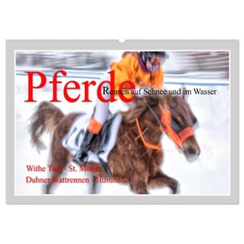 Horse Racing on Snow and in Water (Wall Calendar 2026 DIN A2 Landscape), CALVENDO Monthly Calendar