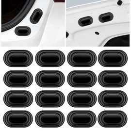 YYTQP 16 PCS Car Door Shock Absorber, Thickened Silicone Car Door Slam Stopper with Self Adhesive,Car Soundproof Door Protectors, Anti-Collision Car Side Door Protection Sticker for Cars (NO Pattern)