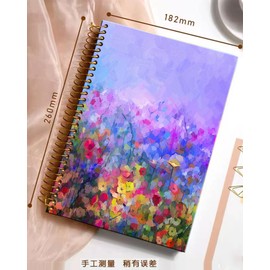 iampanda Spiral Journal Notebook,Strong Twin-Wire Binding with Premium Paper for Girl Women,Bright Marble 60 Sheets A5 College Ruled Notebook/Journal,Perfect for School Office Home Gifts,Purple Gold