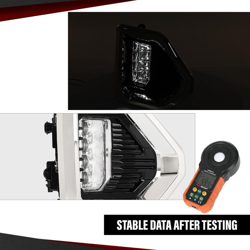 CROSSDESIGN Switchback LED Fog Lights w/Switch & Bezel Compatible with