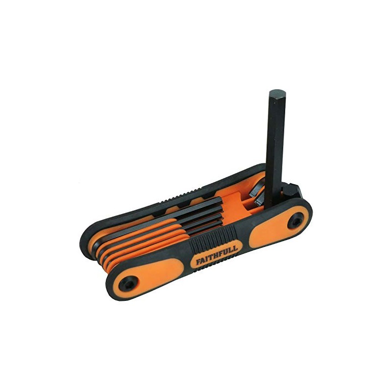 Faithfull HKSF8m Folding Hex Key Set - Metric (8 Pieces)