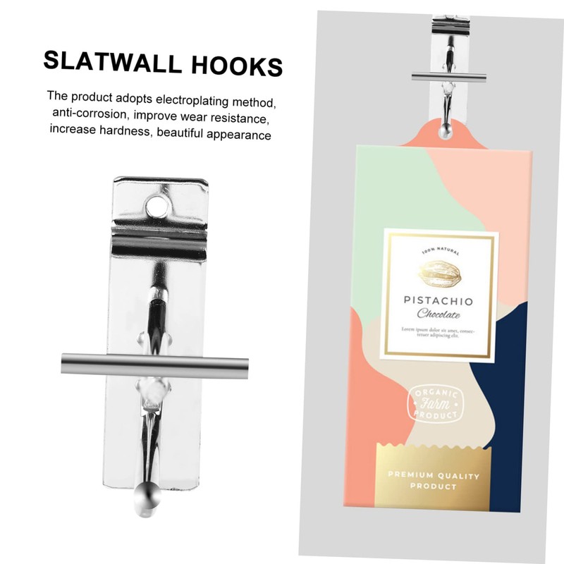 Mobestech Heavy Duty Iron Hooks 10 Pcs Garage Slatboard Hooks