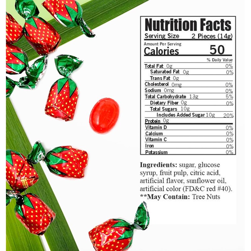 SweetGourmet Strawberry Bon Bons Buds Filled Hard Candy | 1