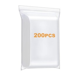 Foopama 200 PCS 2" x 3" Thick Small Clear Zip Poly Lock Plastic Bags Seal Reclosable Zip Bag Durable 2.4 Mil Jewelry Earrings Necklace Ring Coin Beads Pill Zipper Bags