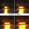 KOPPANG Motorcycle, Flowing Turn Signal, 6 LED, Motorcycle, E-Bike, Vehicle