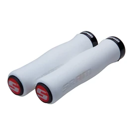Sram MTB Locking Grips Contour Foam with Single Black Clamp and End Plugs 129 mm - White