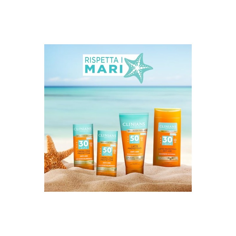 CLINIANS Anti-Age Face Sun Cream SPF30 with Multifunctional Anti-Age Peptide