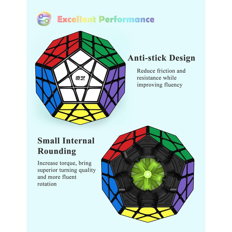 ROXENDA Magic Cube Set Dodecahedron Pyramid Ivy Skewb Speed Cube