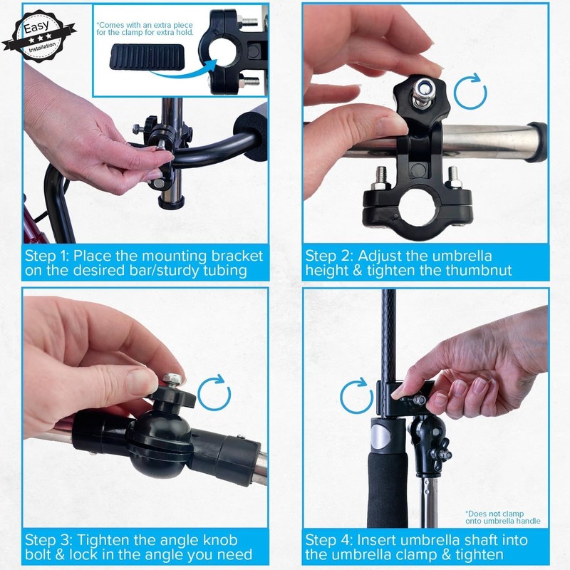 Elderly Mobility Scooter Umbrella Holder,Universal Adjustable Stretch Umbrella Stand for