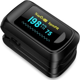 Pulse Oximeter, OLED Display Oxygen Monitor Fingertip, Fast Spo2 Reading Blood O