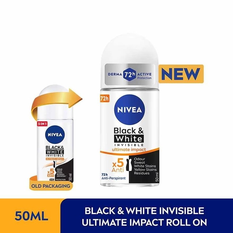 NIVEA Female Deodorant Black & White ULTIMATE IMPACT ROLL ON