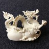 White Tamron Statue,Modern Art Sculpture,Hand Craved Dragon Sculpture,Chinese Zodiac Auspicious