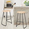 HeuGah Bar Stools, Solid Wood Barstools Set of 2, 30"