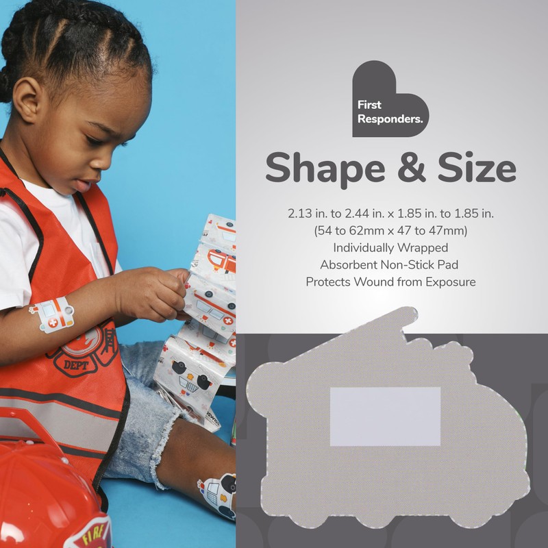 BioSwiss Bandages, First Responders Shaped Self Adhesive Bandage Set, Latex