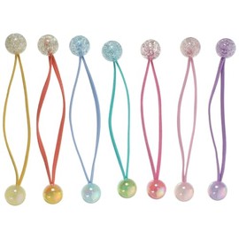 Alipis 14 Lazos Elásticos Para El Cabello Con Bolitas Dobles Soporte Para De Caballo Niñas Pequeñas Accesorios Decorativos Para Uso Diario Y Fiestas