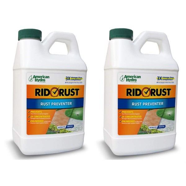 American Hydro Systems RR1 Rid O' Rust 2X Concentration Stain Preventer, 1/2 Gallon Bottle, 2 Pack, 2 Count