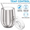 THILY Metal Stemless Insulated Wine Glass T1 Triple-insulated Stainless Steel