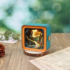 KAAYEE 3D Puzzle Adult Night Light, (Wilderness) 3D Wooden Puzzle Night Light, Wooden Puzzle 3D Night Light, 3D Puzzle Wooden Adult Bedside Lamp Christmas, 28 Pieces