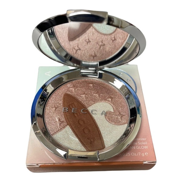 BECCA Shimmering Skin Perfector Sunlit Bronzer Ocean Glow Full Size
