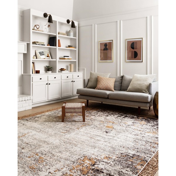 Loloi II Alchemy Collection ALC-02 GRANITE/GOLD, Contemporary 2'-8" x 7'-6"