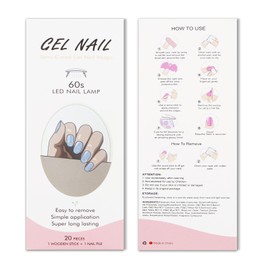 Blue Glitter Gel Nail Strips, KALEFUL Semi Cured Gel Nail Stickers Nail Art Decoration Design Supplies