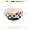 MACKENZIE-CHILDS Stoneware Serving Bowl, Large Decorative Bowl, 14-Cup Capacity, Black