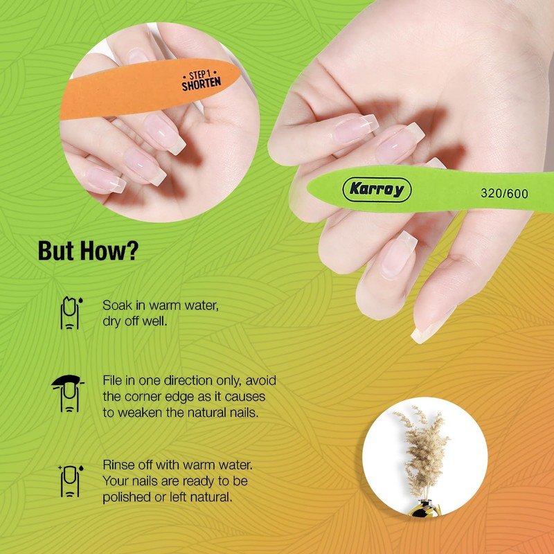 Karroy Limas de uñas y pulidores para uñas naturales de
