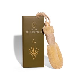 CSM Agave Plant-Based Dry Body Brush: Natural Firm Bristles for Lymphatic Drainage, Cellulite Reduction, Exfoliation, Detox, Circulation & Skin Glow
