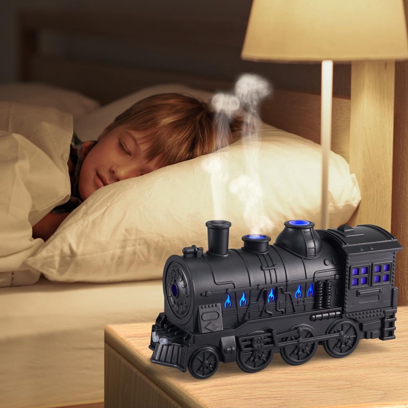 Humidifiers for Bedroom, Cool Quiet Steam Train Looking Mist Air