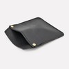 Large Pocket Protector Genuine Black Buffalo Leather Pen Holder Pouch