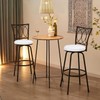 Deisy Dee 4PCS Round Bar Stool Seat Covers Stretch Round