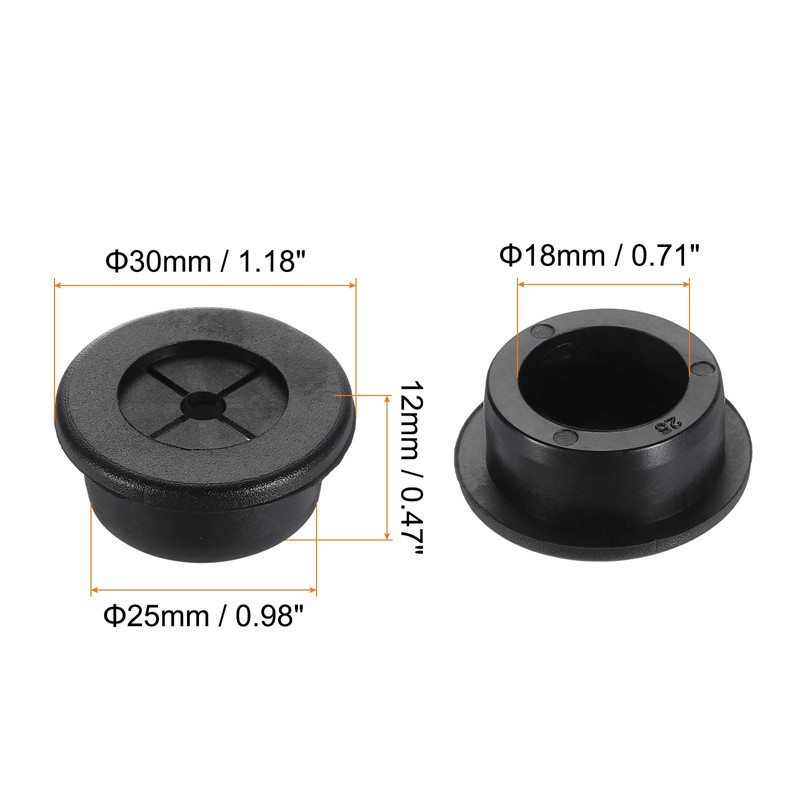 uxcell Cable Cord Grommet, 1" Inch (25mm) Desk Grommet Flexible