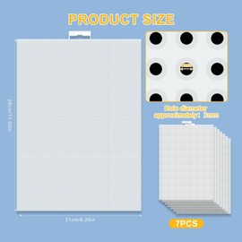 Plastic Canvas Sheets 14CT 28 x 21 cm Plastic Grid White Mesh Fabric Perforated Plate Grid Plastic Mesh Fabric for Therian Mask Stuff Gear DIY Canvas Art Canvas for Embroidery Accessories Pack of 7