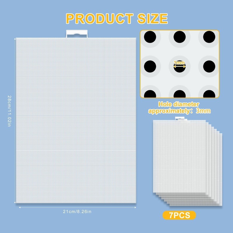 Plastic Canvas Sheets 14CT 28 x 21 cm Plastic Grid